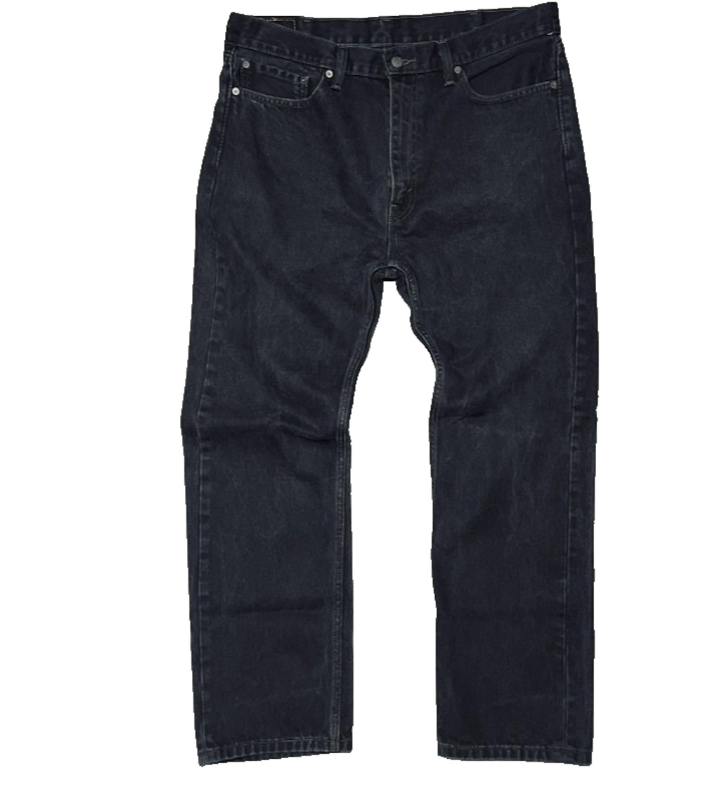 Levi's 505 Men's Black Jeans 38x31 Regular Fit Straight Leg Denim 00505-0260
